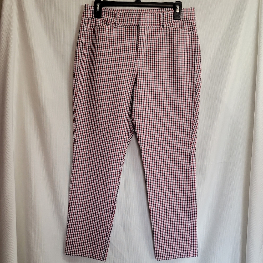 Old Navy Red and Blue Straight Leg Pants